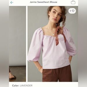 Anthropologie Mare Mare Janine Sweetheart Blouse